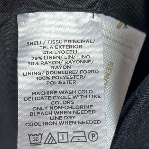 Ann Taylor Black Double breasted linen cotton blend Blazer NWT size 8 - Picture 11 of 16